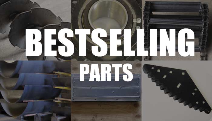 augers flighting bearings discharge chain liners magnets mixer knives